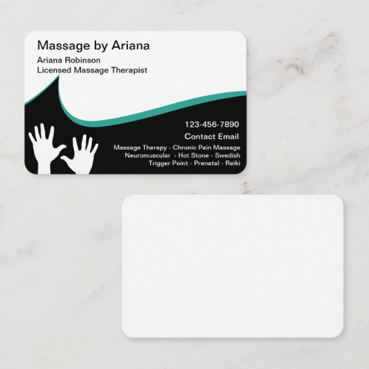 トレンディーモダンマッサージセラピー 名刺 (正面/裏面)