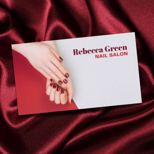 トレンディーモダンマニキュリストネイルアーティストネイルサロン 名刺