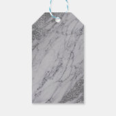 トレンディーモダンマーブルシルバーグラムエレガントウェディング ギフトタグ (裏面)