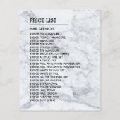 トレンディーモダンマーブルネイリスト、ネイルサロン チラシ (裏面)