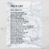 トレンディーモダンマーブルネイリスト、ネイルサロン チラシ (裏面)