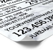 トレンディーモダンマーブルネイリスト、ネイルサロン ポスター (角)