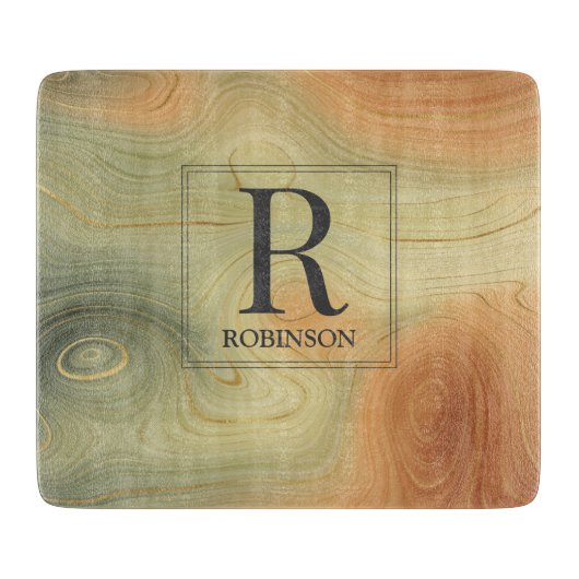 トレンディーモダンマーブルモノグラム カッティングボード (正面)