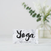 トレンディーモダンマーブルヨガインストラクター 名刺 (スタンド正面)