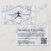 トレンディーモダンマーブルヨガインストラクター 名刺 (正面/裏面)