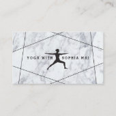 トレンディーモダンマーブルヨガインストラクター 名刺 (正面)