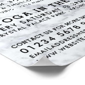 トレンディーモダンマーブルヨガクラス広告ズ ポスター (角)