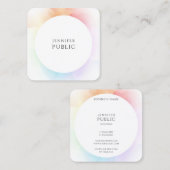 トレンディーモダンミカラフルミエレガントマルテンプレート スクエア名刺 (正面/裏面)