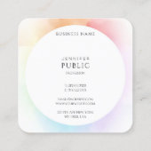 トレンディーモダンミカラフルミエレガントマルテンプレート スクエア名刺 (裏面)