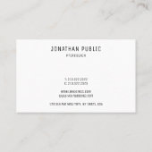 トレンディーモダンミニマエレガントリスシンプルトテンプレート 名刺 (裏面)