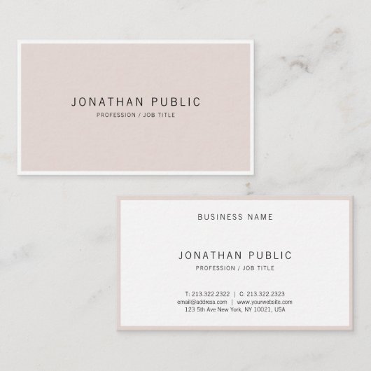 トレンディーモダンミニマエレガントリストシンプルデザイン 名刺 (正面/裏面)