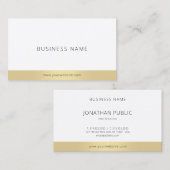 トレンディーモダンミニマエレガントリスト金ゴールドテンプレート 名刺 (正面/裏面)