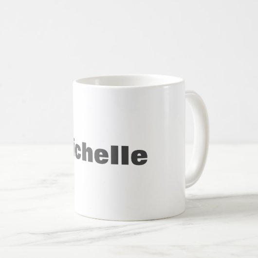 トレンディーモダンミニマリストのはっきりした文字 コーヒーマグカップ (正面右)