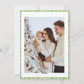 トレンディーモダンミニマリストのメリークリスマスプレイド シーズンカード (裏面)