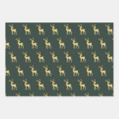 トレンディーモダンミニマリストゴールデンクリスマスパターン ラッピングペーパーシート (正面2)