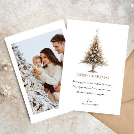 トレンディーモダンミニマリストMerry Christmas写真 シーズンカード