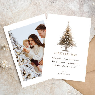 トレンディーモダンミニマリストMerry Christmas写真 シーズンカード