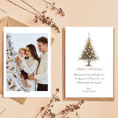 トレンディーモダンミニマリストMerry Christmas写真 シーズンカード
