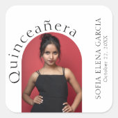 トレンディーモダンミニマルなアーチ写真キンセアニェラ スクエアシール (正面)