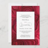 トレンディーモダンミニマルなアーチ写真キンセアニェラ 案内状 (裏面)