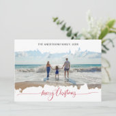 トレンディーモダンミニマルなクリスマスコラージュ写真 招待状 (スタンド正面)