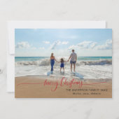 トレンディーモダンミニマルのクリスマスフォト休暇 招待状 (正面)