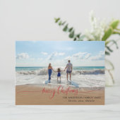 トレンディーモダンミニマルのクリスマスフォト休暇 招待状 (スタンド正面)