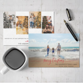 トレンディーモダンミニマルのクリスマスフォト休暇 招待状