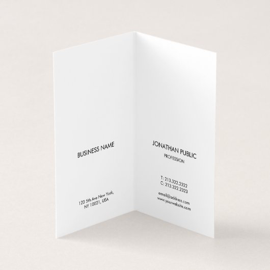 トレンディーモダンミニマルエレガントリスト 名刺 (内部)