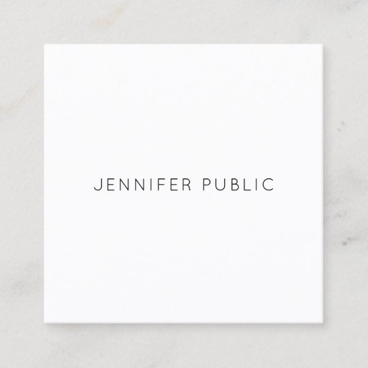 トレンディーモダンミニマルデザインシンプルテンプレート スクエア名刺 (正面)