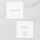 トレンディーモダンミニマルデザインシンプルテンプレート スクエア名刺 (正面/裏面)