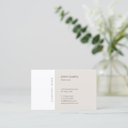 トレンディーモダンミニマルプロフェッショナルエレガントクール 名刺 (スタンド正面)