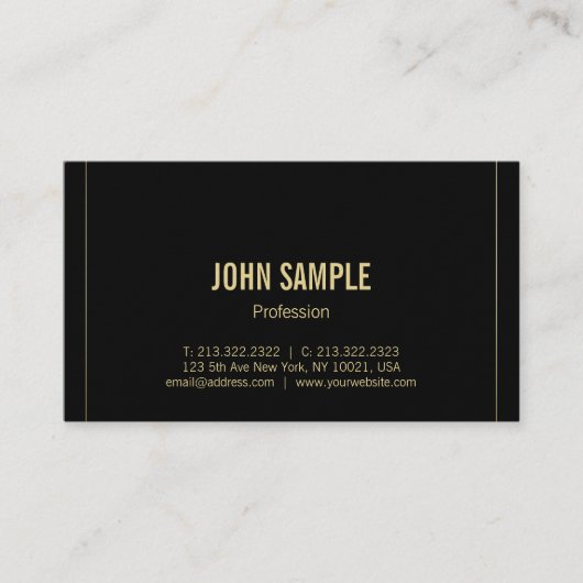 トレンディーモダンミニマルプロフェッショナルプレインラグジュアリー 名刺 (正面)