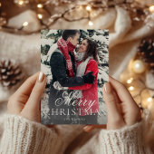 トレンディーモダンミニマル写真クリスマスカード シーズンカード