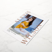 トレンディーモダンミニマル卒業招待状 箔招待状 (回転した状態)