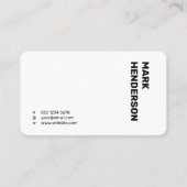 トレンディーモダンミニマル白黒 名刺 (正面)