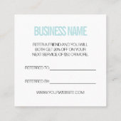 トレンディーモダンミニマル紹介名刺 スクエア名刺 (裏面)