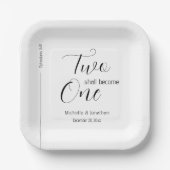 トレンディーモダンミニマル結婚主義 ペーパープレート (正面)