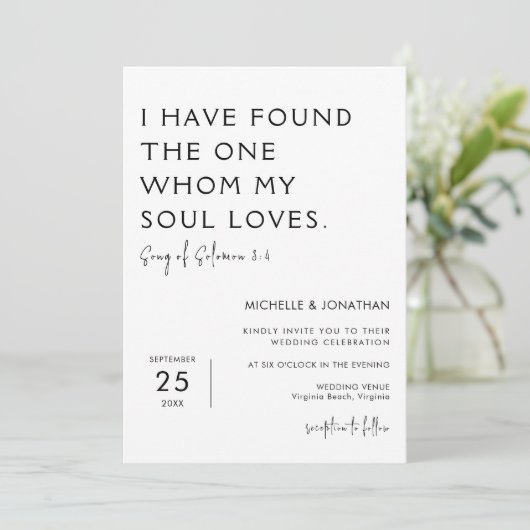 トレンディーモダンミニマル結婚主義 招待状 (スタンド正面)