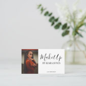 トレンディーモダンメイクアップアーティストスクリプト写真 名刺 (スタンド正面)