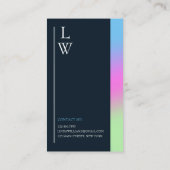 トレンディーモダンメイクアーティストグラデカラフルィション 名刺 (裏面)