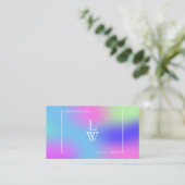 トレンディーモダンメイクアーティストグラデカラフルィション 名刺 (スタンド正面)