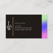 トレンディーモダンメイクアーティストグラデカラフルィション 名刺 (裏面)