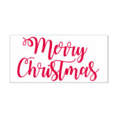 トレンディーモダンメリークリスマスタイポグラフィ セルフインキングスタンプ (デザイン)