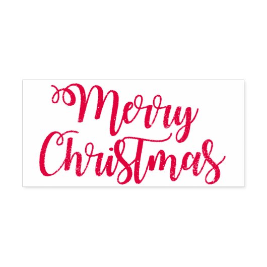 トレンディーモダンメリークリスマスタイポグラフィ セルフインキングスタンプ (デザイン)