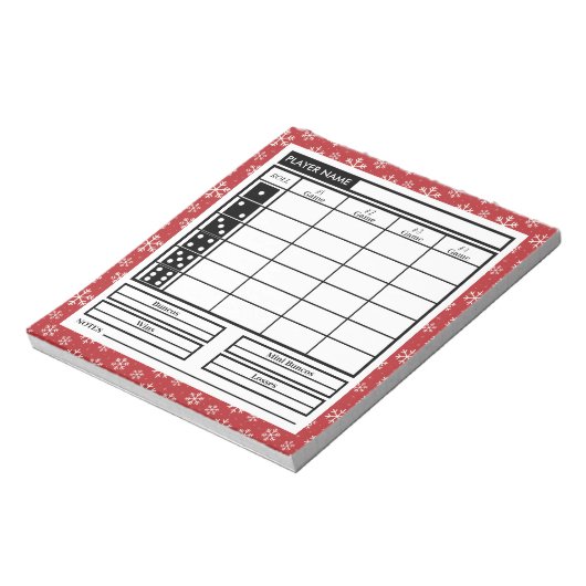 トレンディーモダンメリークリスマスバンコスコアメモ帳 ノートパッド (回転)