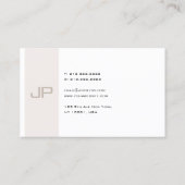 トレンディーモダンモノグラムのシンプルテンプレート 名刺 (裏面)