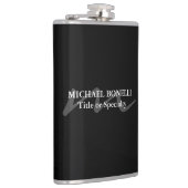 トレンディーモダンモノグラムイニシャルプロフェッショナルブラック フラスク (右)