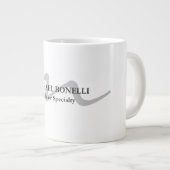 トレンディーモダンモノグラムイニシャルプロフェッショナル ジャンボコーヒーマグカップ (正面右)