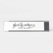 トレンディーモダンモノグラムイニシャルプロフェッショナル デスクネームプレート (正面)